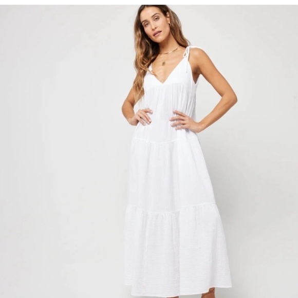 NWT L-space Cover Up/dress Size M. Retail $180. Soft cotton, flirty and romantic - Picture 2 of 5